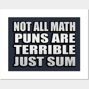 Not All Math Puns Are Terrible Just Sum Funny Math Pun Posters and Art